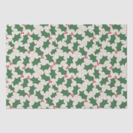 Rotes und grünes Weihnachtszettel Seidenpapier