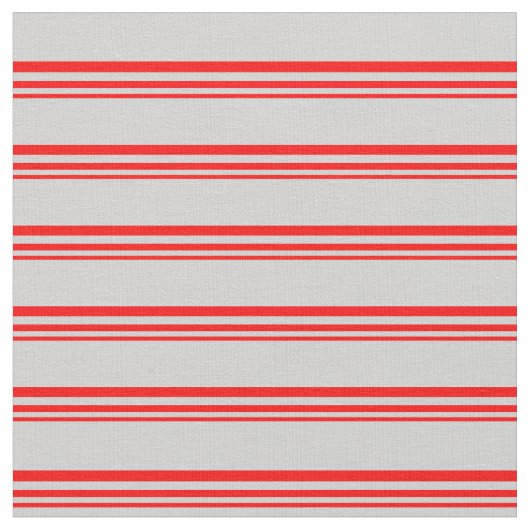 Rotes und hellgraues, farbiges Linse-/Streifenmust Stoff (Nahaufnahme)