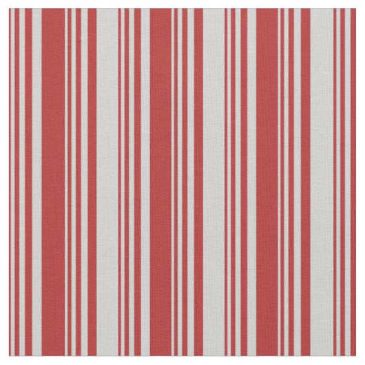 Rotes und hellgraues Streifen-/Linienmuster Stoff (Nahaufnahme)