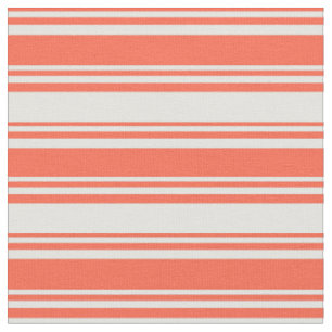 Rotes und leichtes Cyan Streifen/Liniertes Muster Stoff