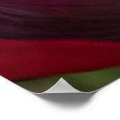 Rotes und Lila Mohnplakat Poster (Ecke)