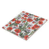 Rotes und Lila Muster Fliese (Seite)