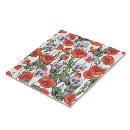 Rotes und Lila Muster Fliese (Seite)