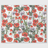 Rotes und Lila Muster Geschenkpapier (Flach)