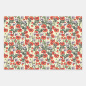 Rotes und Lila Muster Geschenkpapier Set (Vorderseite 3)