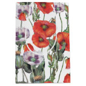 Rotes und Lila Muster Mittlere Geschenktüte (Vorderseite)