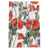 Rotes und Lila Muster Mittlere Geschenktüte (Rückseite)