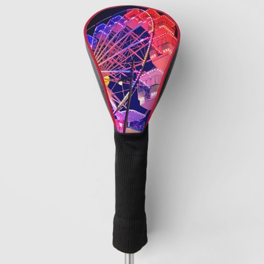 Rotes und Lila Riesenrad Golf Headcover (Vorderseite)