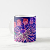 Rotes und lila Riesenrad Kaffeetasse (Vorderseite Links)