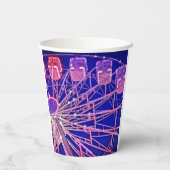 Rotes und lila Riesenrad Pappbecher (Rückseite)