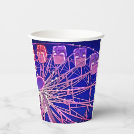 Rotes und lila Riesenrad Pappbecher