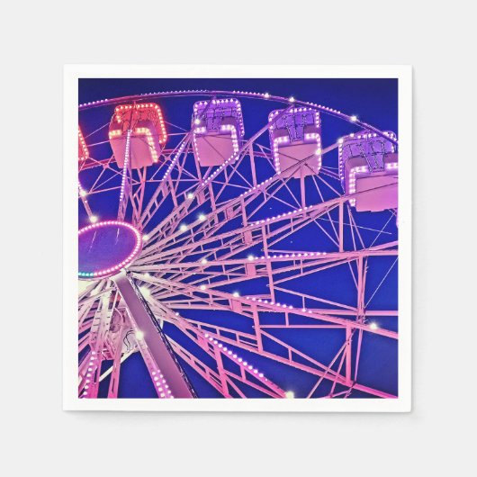 Rotes und lila Riesenrad Serviette (Vorderseite)