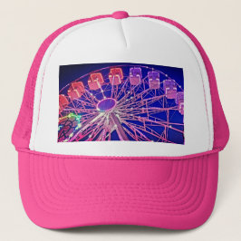 Rotes und lila Riesenrad Truckerkappe