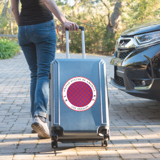 Rotes und Lila Schachbrett für den Aufkleber "Urla