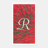 Rotes und Mit Monogramm Grünbuch-Handtuch Serviette (Vorderseite)