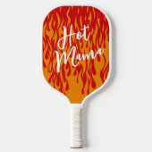 Rotes und orangefarbenes Feuer und Flammen kühl Pickleball Schläger (Vorderseite)