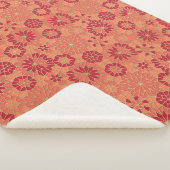 Rotes und orangefarbenes Muster Sherpadecke (3/4)