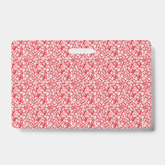 Rotes und orangefarbenes Umhüllungspapier mit geom Ausweis (Vorderseite)