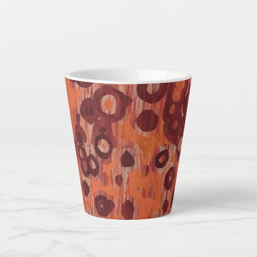 rotes und oranges Abstrakt Milchtasse (Vorderseite)