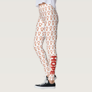 Rotes und Oranges Bewusstseinsband Maßgeschneidert Leggings
