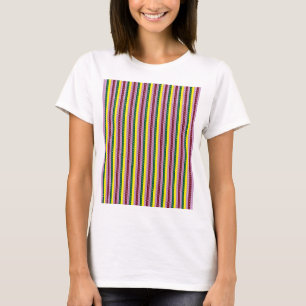 Rotes und oranges Geschenkpapier mit glänzender Ob T-Shirt
