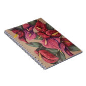 Rotes und rosa Anthurium-Notebook Notizblock (Rechte Seite)