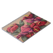 Rotes und rosa Anthurium-Notebook Notizblock (Linke Seite)