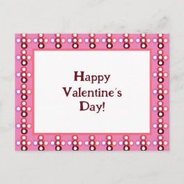 Rotes und rosa Blubble-Muster Einladungspostkarte