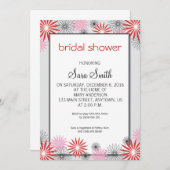 Rotes und rosa Brautparty laden Sie ein Einladung (Vorne/Hinten)