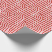 Rotes und rosa Candy Cane Arch Wrapping Paper Geschenkpapier (Ecke)
