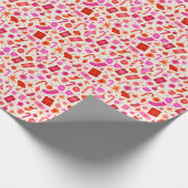 Rotes und rosa Candy Cane Weihnachtspapier Geschenkpapier (Ecke)