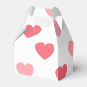 Rotes und rosa Herz Nahtloses Muster, Valentinstag Geschenkschachtel (Rückseite)