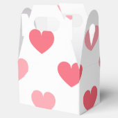 Rotes und rosa Herz Nahtloses Muster, Valentinstag Geschenkschachtel (Geöffnet)