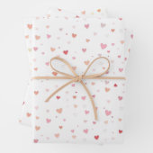 Rotes und rosa Herz Valentinstag Geschenkpapier Set (Beispiel)