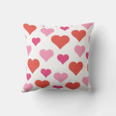 Rotes und rosa Herzkissen Kissen (Rückseite)