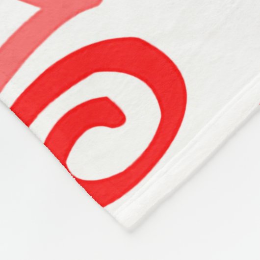 Rotes und rosa Herzmuster Fleecedecke (Ecke)