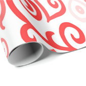 Rotes und rosa Herzmuster Geschenkpapier (Rolleneckpunkt)