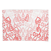 Rotes und rosa Herzmuster Kissenbezug (Vorderseite-Links)