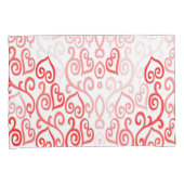 Rotes und rosa Herzmuster Kissenbezug (Vorderseite-Rechts)