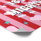 Rotes und rosa irisches Poster The craic is mighty (Ecke)