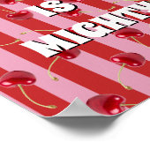 Rotes und rosa irisches Poster The craic is mighty (Ecke)