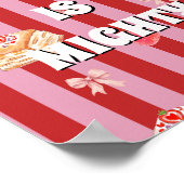Rotes und rosa irisches Poster The craic is mighty (Ecke)