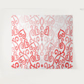 Rotes und rosa Ombre Herz Wandteppich (Vorderseite (Horizontal))