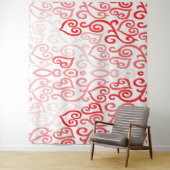 Rotes und rosa Ombre Herz Wandteppich (Beispiel)