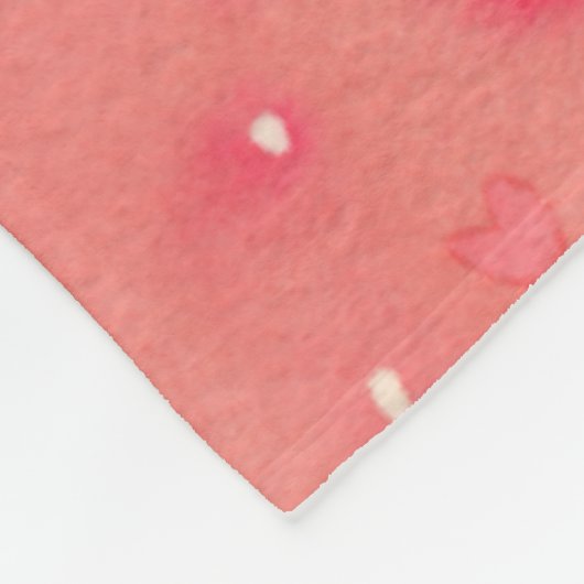 Rotes und rosa Patchwork Herzstück Personalisiert Fleecedecke (Ecke)