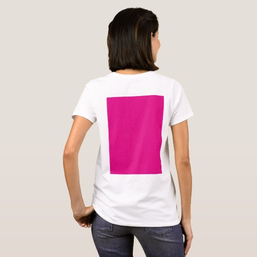 Rotes und rosa Polka-Dot-Papier mit gleichmäßiger T-Shirt (Schwarz voll)