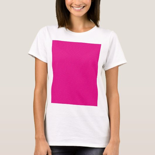 Rotes und rosa Polka-Dot-Papier mit gleichmäßiger T-Shirt (Vorderseite)