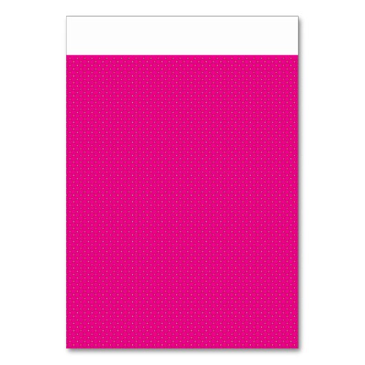 Rotes und rosa Polka-Dot-Papier mit gleichmäßiger Tischnummer (Vorderseite)