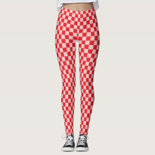 Rotes und rosa Prüfmuster Leggings