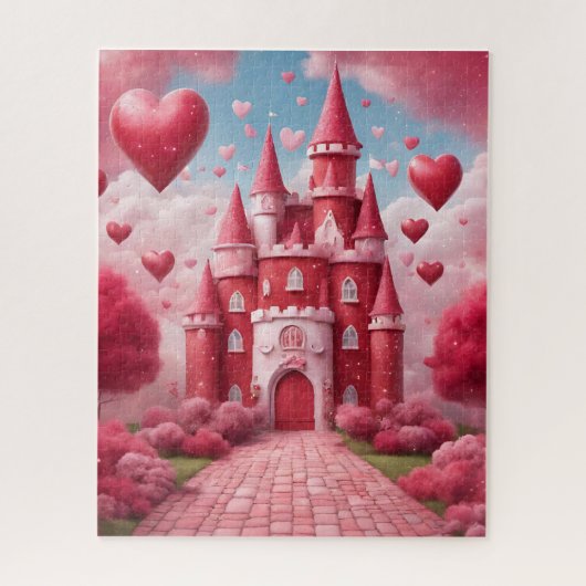 Rotes und rosa Schloss Puzzle (Vertikal)